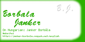 borbala janker business card