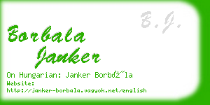 borbala janker business card